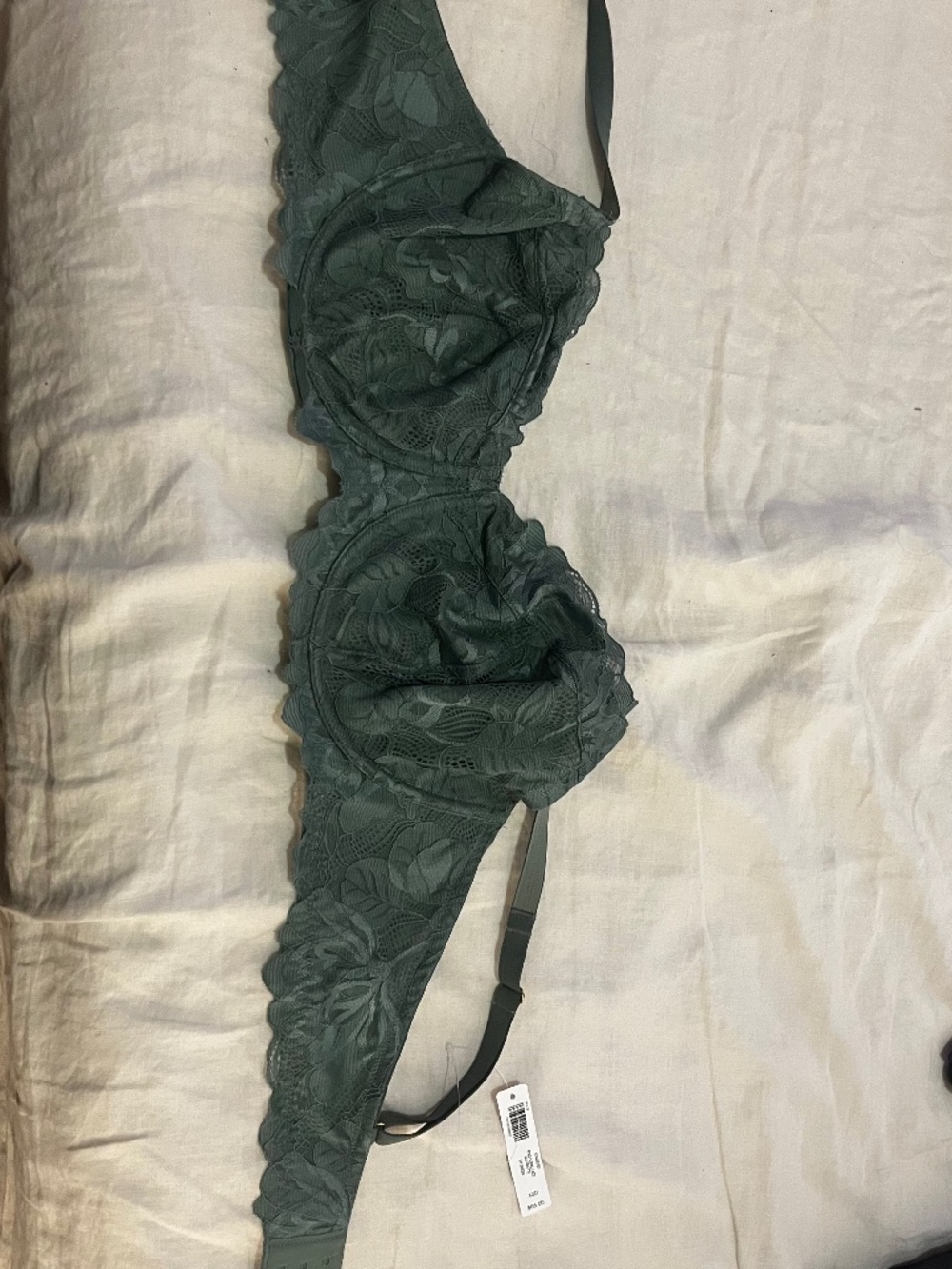 Soma Green Floral Lace Bra with underwire